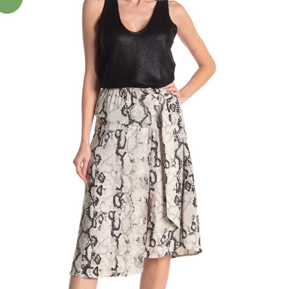 Laundry by Shelli Segal Raven Python Print Skirt